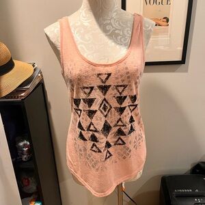 Maurice’s pink and black printed tank